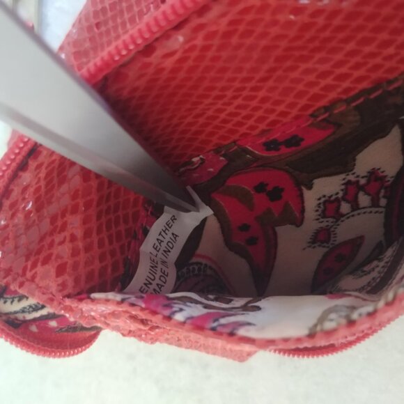 Latico genuine leather snakeskin look dark burnt orange small bag purse - Picture 9 of 16